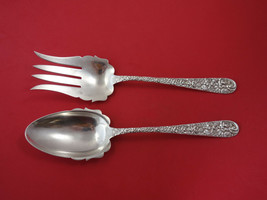 Repousse By Jacobi and Jenkins Sterling Silver Salad Serving Set 2-PC - £545.24 GBP