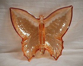 Vintage Iridescent Butterfly Marigold Carnival by Jeannette Candy Nut Dish MCM - £19.77 GBP