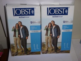 (2) JOBST Activewear 15-20 mmHg Knee High Compression Socks Cool White S... - $28.99