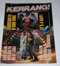Aerosmith Run DMC Kerrang! Magazine Vintage 1986 Van Halen Meat Loaf Meg... - £19.53 GBP