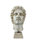 Large Alexander the Great Macedonian King Bust Hard Plaster Statue Sculp... - $266.35 CAD