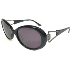 Catherine Deneuve Sunglasses CD-611 BLK-3 Black Gray Round Frames Purple Lenses - £36.48 GBP