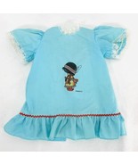Vintage Doll Dress Clothes Blue Lace Trim Native American Girl Hong Kong   - $9.47