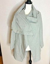 Kerrigan Womens Sz S Gray Cape Open Front Sweatshirt Long Sleeve Wrap Ja... - $24.75