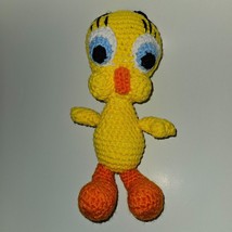 Tweety Bird Crochet Plush Yellow Bird 9.5&quot; Stuffed Animal Toy Looney Tunes - £27.74 GBP