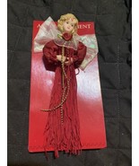 Holiday Style Porcelain Dangling tassel Angel  Ornament Decoration 8 Inch - $10.00