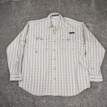 Columbia Shirt Men L Plaid PFG Super Bahama Omni Shade Vented Caped  Fis... - £19.60 GBP