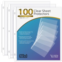 Sheet Protector 8.5 X 11 Inch Non-Glare Clear Page Protectors, Plastic S... - £18.76 GBP