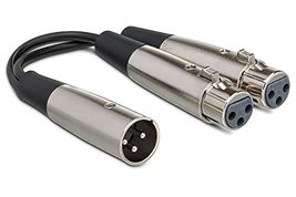 Hosa YXF-119 XLR3M To Dual XLR3F Y Cable, 6 Inch - £12.78 GBP