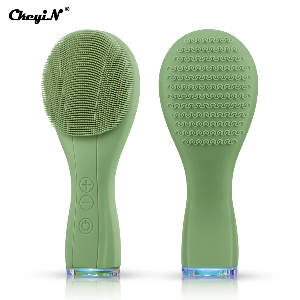House Home CkeyiN Electric Silicone Facial Brush Sonic A Face Cleansing Brush Wa - £32.76 GBP