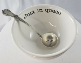 Mud Pie Just in Queso Mexican Dip Bowl Spoon Serving Set Home Circa Collection - £15.40 GBP