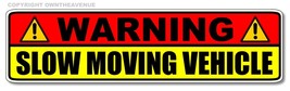 Warning Slow Moving Vehicle Safety Driving Truck Semi Vinyl Sticker Decal 7&quot; - £3.79 GBP
