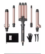 Wavytalk 5-In-One Professional Ceramic Interchangeable Curling Wand Set ... - $65.32 CAD