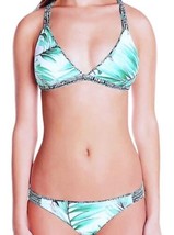 Body Glove Reversible Bikini Bottoms Small 2 4 Blue Tropical Strappy Hip... - £23.12 GBP