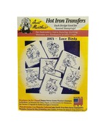 Aunt Martha&#39;s Love Birds Hot Iron Transfer Pattern #3971 for Embroidery ... - $10.80 CAD