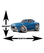 1966 Muscle Car Cartoon Hot Rod Wall Art Decal - $52.13 CAD+
