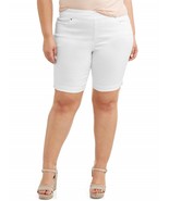 New! Women's 4X 28W-30W WHITE Denim Shorts - Terra & Sky - $15.79