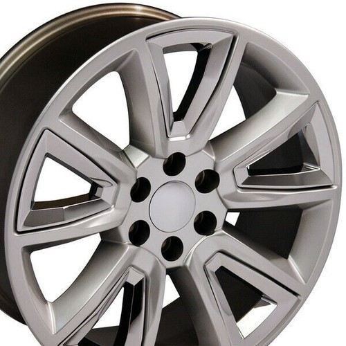 20" Hyper Silver with Chrome Wheels Rims for 2000-2025 GMC Yukon Denali Sierra Item image 2