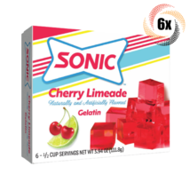 6x Packs Sonic Cherry Limeade Flavor Gelatin | 6 Servings Per Pack | 3.94oz - £19.57 GBP