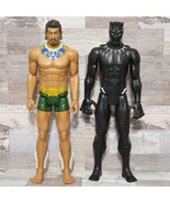 Black Panther &amp; Namur 12” Action Figure Bundle Marvel Wakanda Forever Ti... - £9.31 GBP