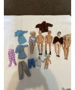 Vtg Town Square Dollhouse Miniatures Family, Boy Girl baby parents Dolls... - £23.61 GBP