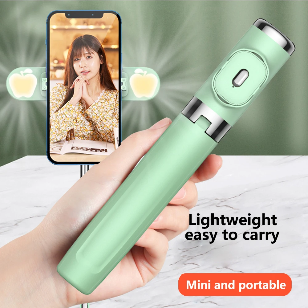 Sporting Bluetooth Handheld A Stabilizer Mobile Phone Selfie Stick with Fill Lig - £39.96 GBP