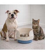 Pet Bowl Splash Guard Anti Spill Feeding Attachment for Dogs Cats 6-9 In... - $21.99