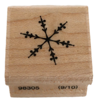 Inkadinkdo Rubber Stamp Winter Snow Snowflake Christmas Card Making Gift Tag - £2.99 GBP