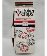Mixed Box Of Arco And Other Branded Stackable Poker Chips Red White Blue - $9.90