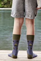 Tommy John Stay-Up Boys Kids Dress Socks Shoe Size 3.5-5 Vintage Indigo Campers - £19.26 GBP