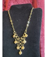 &quot;925 ITALY&quot; Gold overlay silver chained necklace with drop pendants - £34.75 GBP