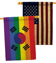 South Korea Pride - Impressions Decorative USA Vintage Applique House Flags Pack - £47.93 GBP