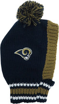 NEW NFL LA Rams Dog Pet Knit Pom Hat sz L blue w/ team logo embroidery &amp;... - £9.40 GBP