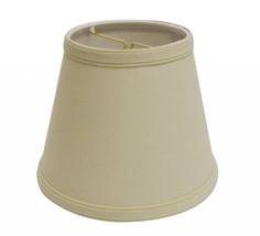 8&quot; Parchment Biege Empire Hardback Slanted Linen Lampshade - $60.34