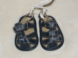 Old Navy Baby Boy Crib Shoes Sandals Blue 0-3 Mos Reborn Doll New Nwt - £12.62 GBP