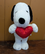 NEW Snoopy Valentines Greeter Large Plush 18” Peanuts 2024 Red Heart Tags - $43.37