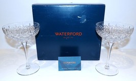 EXQUISITE PAIR OF WATERFORD CRYSTAL #1065208 ASTOR COCKTAIL GOBLETS IN BOX - £51.37 GBP