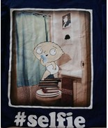 Family Guy Stewie Bathroom #Selfie Men&#39;s L T-Shirt Seth MacFarlane w/Tag - £11.14 GBP