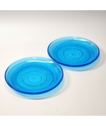 Iittala OIVA TOIKKA Kastehelmi 7” Salad Plates - RARE Turquoise Blue - P... - $51.09 CAD