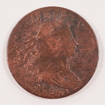 1796 Drapé Buste Cents 1C En About Bon Ag État, 4 Chiffres Date, Nettoyé - $644.36 CAD
