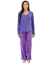 RH Pajama Set Womens Printed Comfy Fleece Long Sleep-Lounge PJ Set Night RHW2862 - £22.92 GBP