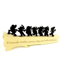 Hallmark Seven Dwarfs Silhouette Quote Paperweight Disney Snow White Friends - $54.45