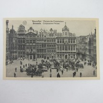 Postcard Brussels Belgium Corporations Houses Market Place Sack House Antique - £6.38 GBP