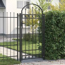 Fence Gate Gray 102 x 200 cm Steel - €217,54 EUR