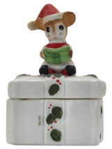 Vintage Lefton Japan Pixie Mouse Christmas Tales Trinket Box Hand Painte... - £10.91 GBP