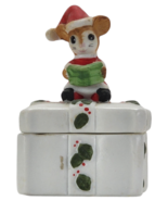 Vintage Lefton Japan Pixie Mouse Christmas Tales Trinket Box Hand Painte... - $258.71 MXN