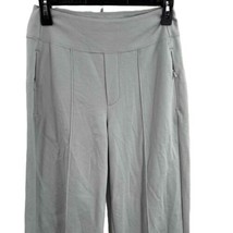 Athleta Pale Blue Stretchy Jersey Wide Leg Pants Front Seam Zip Pockets Size 0 - £25.34 GBP