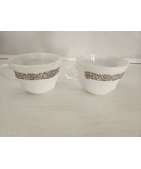 Set of 2 Pyrex Woodland Brown Coffee Tea Cup Mug Corelle Corning Ware Pa... - $9.49