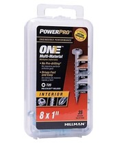 Hillman 116938 Power Pro One Zinc Interior Multi-Material Screw #8 x 1&quot;,... - $12.50