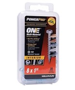 Hillman 116938 Power Pro One Zinc Interior Multi-Material Screw #8 x 1&quot;,... - $12.50